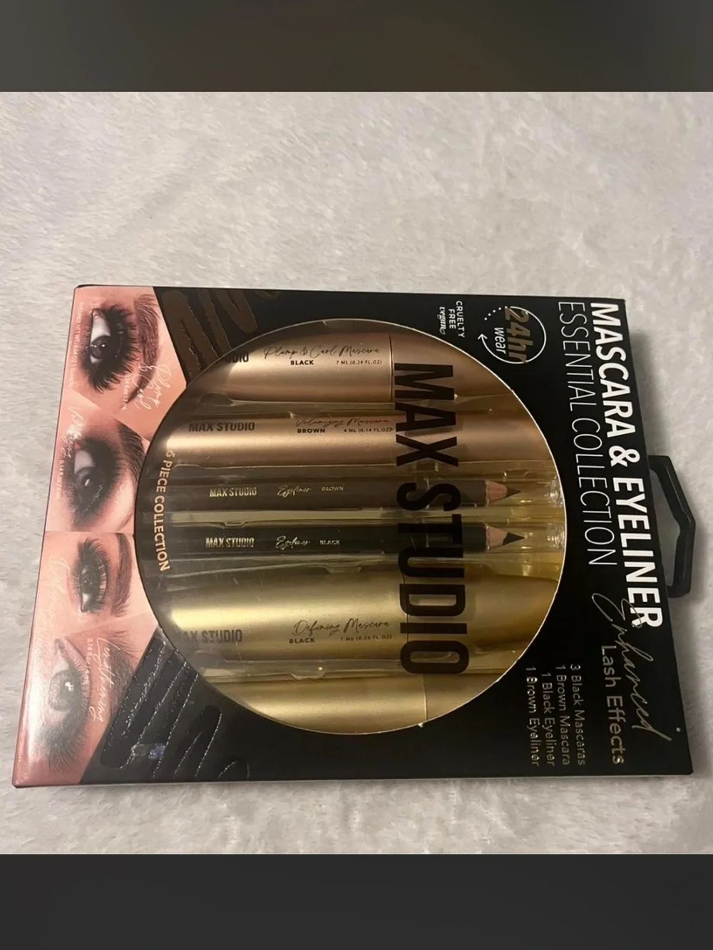 New Max Studio Mascara & Eyeliner Set Collection Black & Brown 6 piece